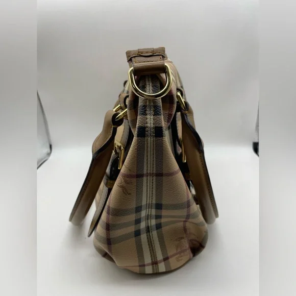 Burberry Beige and Black Check Shoulder Bag - Picture 4 of 15
